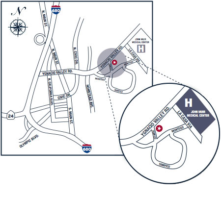 Map to Diablo Valley Perinatal Associates